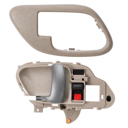 wuangki Interior Door Handle W/Bezel, Front or Rear Left Driver Side Compatible with 1995-2002 Chevy Truck Suburban Tahoe, GMC Truck Suburban Yukon, Escalade, OE# 15708051, 15708043, Beige, 1PCS by wuangki - Used condition - US$15.62