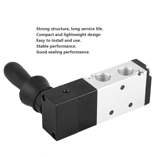 Jeanoko Pneumatic Manual Control Valve, 5 Port 3 Position Hand Lever Valve 0-0.8Mpa for Industrial Control Systems (4H230-08) by Jeanoko - Image 6