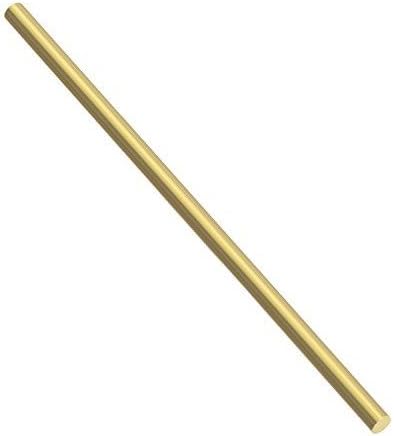 Brass Solid Round Rod Lathe Bar Stock, 1/2 Inch in Diameter 12 Inches in Length