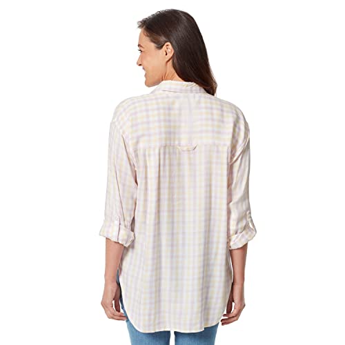 Image of Gloria Vanderbilt Women's Amanda Oversized Button Down Shirt with Roll-tab Sleeves