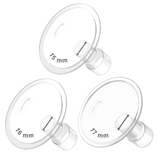 Image of Maymom MyFit Flanges Classic /Conical Shape Goldie Pack 15 16 17 mm Compatible with Medela Breast Pumps and Maymom Wide Base and Narrow Base Connectors