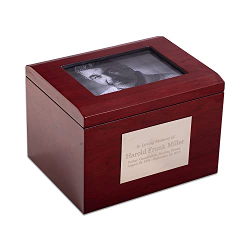 Deering Moments Custom Solid Wood Urn With Picture Frame