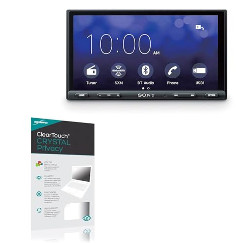 BoxWave Screen Protector Compatible with Sony XAV-AX5000 - ClearTouch Crystal Privacy (2-Pack), Privacy Screen Protector Flexible Film Clear