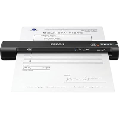 Epson WorkForce ES-60W Wireless Portable Color Document Scanner, B11B253201