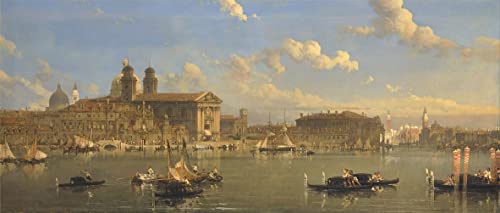 Affiche Venise la Giudecca David Roberts : Impression Toile Salon 60x90cm