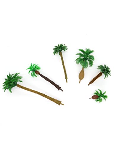 18Pcs Artificial Miniature Palm Trees Scenery Layout Model Plastic Tree Train Coconut Rainforest Toys For Ho Train Layout #TOP1