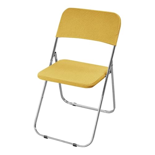 Housses de chaise pliables pour masquer les rayures lot extensible jaune