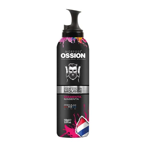 Morfose OSSION PBL Magenta Semi Permanent Hair Color Mousse 150ml - Farbe in Schaum - Semipermanente Haarfarbe - Für alle Haartypen