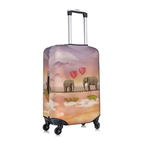 Gnbmvcc Elephant On A Bridge Reisekoffertasche ist geeignet für 45,7 - 81,3 cm große Koffer., weiß, XL