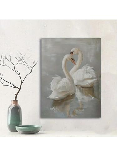 Decoration esthetique pour la maison impression cygne retro - 4