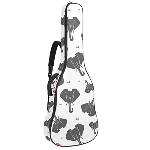 Guitare acoustique sac à dos imperméable housse de transport 42.9 in motif animaux