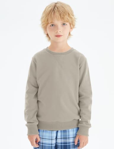 Spring&Gege Youth Basic Sport Crewneck Pullover Sweatshirts for Children（3-14 Years）2