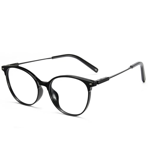 Image of Cyxus Round Blue Light Glasses Women Men Retro Circular Computer Glasses Anti Blue Light Blockers Reduce Eye-strain 8185