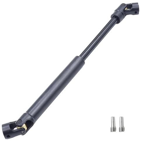 HOPLEX Stainless Steel Driveshaft with Black Coating Heavy-Duty Drive Shaft for TRX4 Axial SCX10 90046 AXI03007 Redcat Gen 8 RC 1/10 Crawler Car Upgrade Accessories(115-165MM)