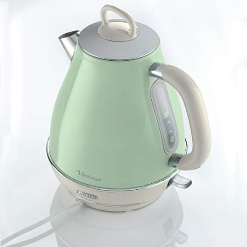 Ariete 2869/04 Retro Style Cordless Jug Kettle, Cool to Touch Exterior and Removable Filter, Vintage Design, 2000 W, 1.7 liters, Green