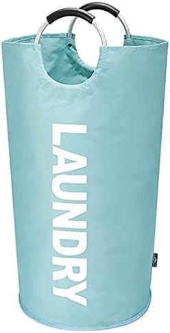Xample® Large Collapsible Washing Laundry Basket Laundry Hamper - Durable Handles Bag for Bedroom, Waterproof Protable Fabric Bag Hamper Dirty Clothes Toys Storage Bag Washing Bin (Light Blue)