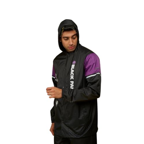 Image of ZEEL Water Fighter Rain Coat for Men with Adjustable Hood, Polyester Waterproof Full Sleeves, Top and Bottom Set Rainwear, Front Zip with Flap, Lightweight Raincoat