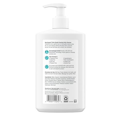 Neutrogena Ultra Gentle Foaming Cleanser 16oz (Fragrance-Free) — view 9