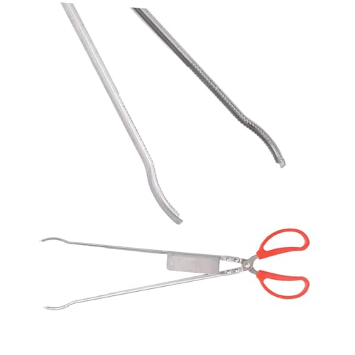 Veemoon Stainless Steel Bent Lobster Tong Crab Clip Non-Slip Multi-Function Metal EEL Clamp Tool for Outdoor Sea Fishing and Crabbing