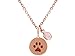 Gemshine Halskette Hund, Katze Pfote, Tatze mit Rosenquarz Anhänger. 925 Silber, vergoldet oder rose für Haustier Herrchen, Frauchen - Made in Spain, Metall Farbe:Silber rose vergoldet