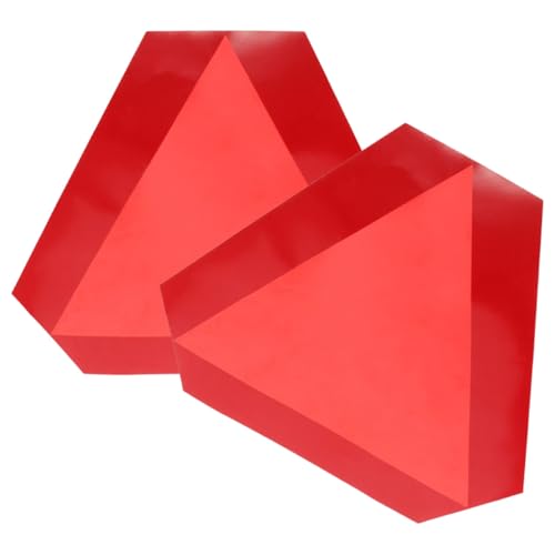 CALLARON Señal Triangular de Advertencia para Vehículo de Movimiento Lento, 36x41 Cm, Reflectante con Respaldo Autoadhesivo, Paquete de 2 Unidades para Coche, Camión y Remolque