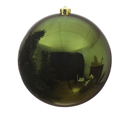 Große Weihnachtskugel 20 cm Grün Wetterfeste XL Christbaumkugel...