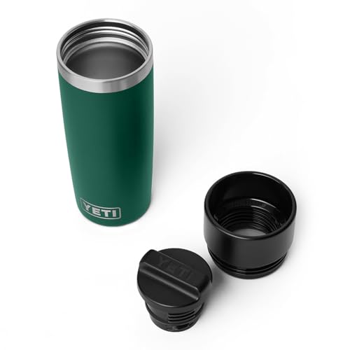 Image of YETI Rambler 16 oz Travel Bottle, Stainless Steel, Vacuum Insulated with Leakproof Commuter Cap, Black Forest Green