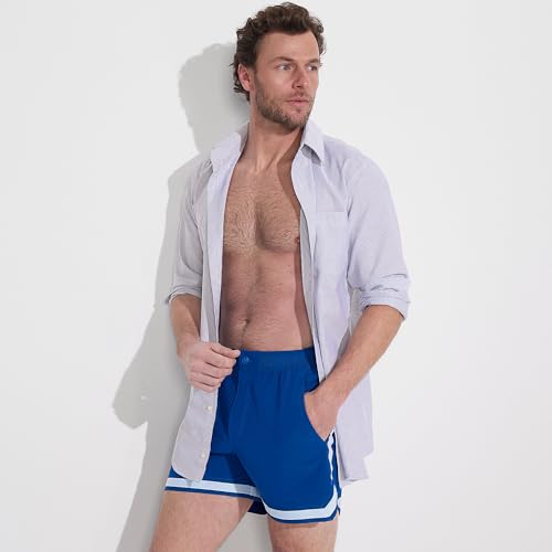 Lands' End Men's 5" Quick Dry Striped Pull on Board Short4