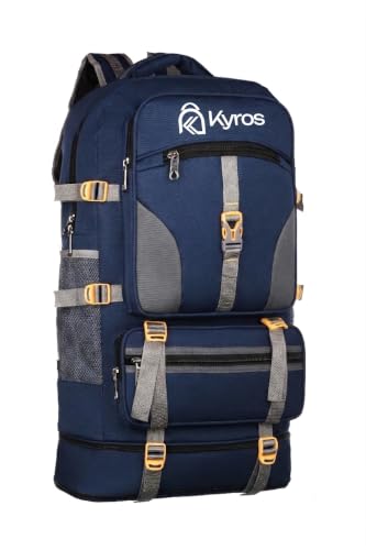 Image of Kyros Travel Rucksack Backpack for Sport Camping Hiking Trekking Bag For Men and Women Rucksack - 65 L