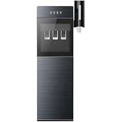 Dispensador Agua Fría Caliente Dispensador de agua vertical, doble uso frío y caliente, cubo de agua oculto debajo, dispensador de agua automático solo táctil, adecuado para la oficina en el hogar