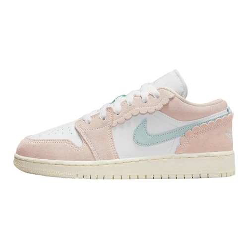 Nike Air Jordan 1 Low Grade School Basketball Shoe Guava Ice/Jade Ice-White DZ5356-800 5.5Y