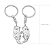 Saccgt 2 Pack Cute Animal Keychain Set Car Keychain Otters Key Holder Stainless Steel Bag Pendant Gift for and Couples Stainless Steel, As Pic Shows