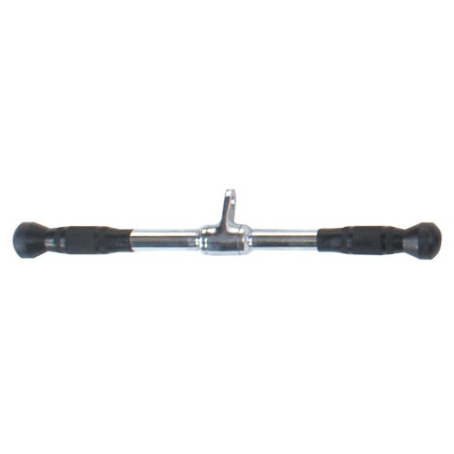Power Systems Premium Revolving Straight Bar Accessory for Cable Machines, 20 Inches, Chrome