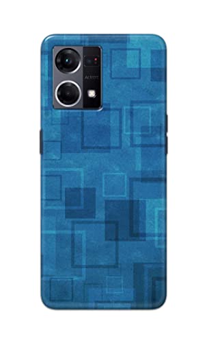 Image of Printed Hard Back Cover Case for Oppo F21 Pro 4G | Oppo F21s Pro 4G Back Cover (Plain Azure Blue) -702
