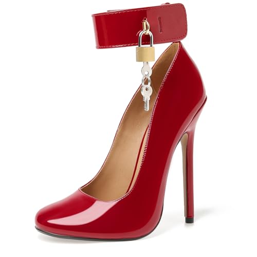 Image of Unisex High Heels for Men and Women 5.5 Inch Stiletto Heels | Round Toe Pumps Sexy Dress Party Shoes