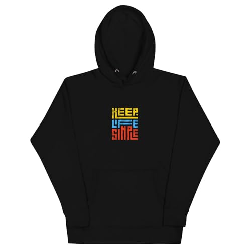 Hoodie unisex Keep Life Simple en coton | Sweat à capuche minimaliste confortable