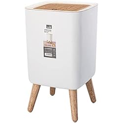 Bote De Con Tapa Tapa de Gran Capacidad Prensa de con Patas de para El Dormitorio Hotel 10L Papelera Con de