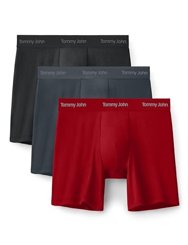Image of Tommy John Men's Luxe Modal 6 inch Boxer Brief Underwear 3-Pack