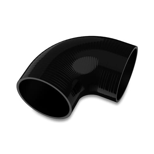 Endure 90 Degree Elbow Coupler Silicone Hose 4-Ply, 4-Inch(102mm), Couplers for High Performance Vehicles, Intake Piping, Length(102mm), Thickness (5mm), Automotive Silicone Hose Black