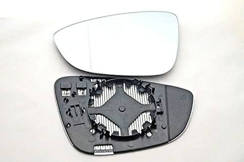 Image of FITS VW PASSAT 2009-2014 JETTA 2011-2019 WING MIRROR GLASS ASPHERIC HEATED LEFT BY WCM