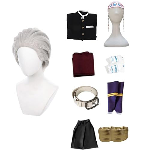 LTAKK 神併良品 宇髄天元 コスプレ ウィッグ付き 音柱 かんろじ みつり コスプレ衣装 大人用 仮装 文化祭 イベント 鬼殺隊 コスチューム ステージ服 (宇髄天元 ウィッグ付き, L)