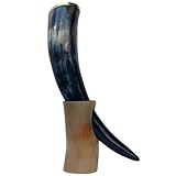 REPLICARTZ - Natural FInish Authentic Handcrafted Viking Drinking Horn - 12