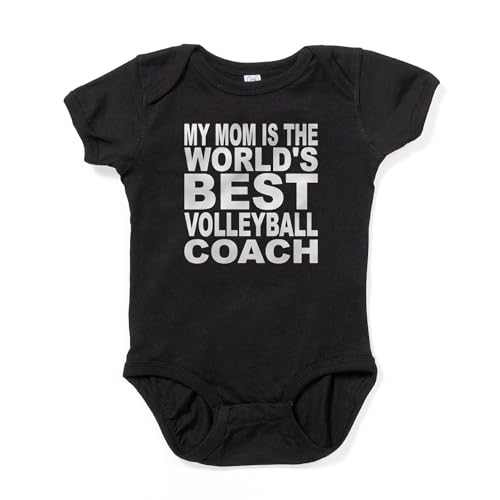 Image of CafePress My Mom is The Worlds Best Volleyball Coach Baby Bo Cute Infant Bodysuit Baby Romper Dark