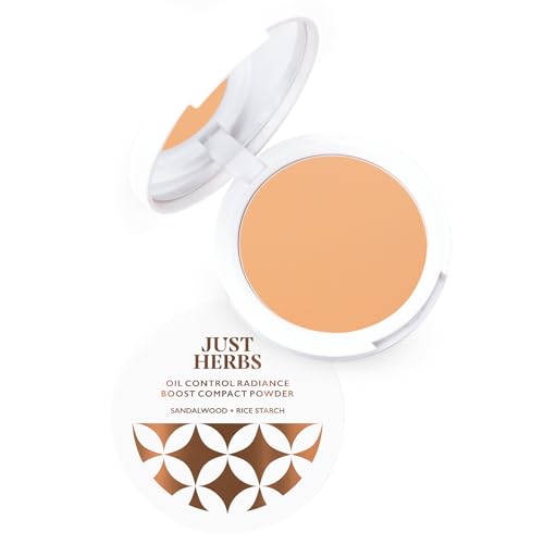 Just Herbs Oil Control Radiance Booster Age Defying Compact Powder for face Makeup 9g