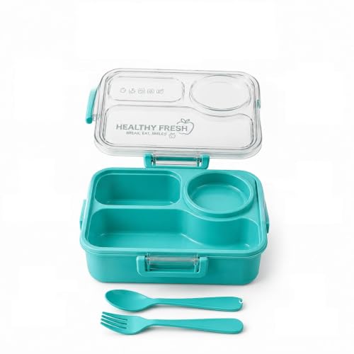 Image of Healthy Fresh Bento Lunch Box 3 Compartment, 1000ml