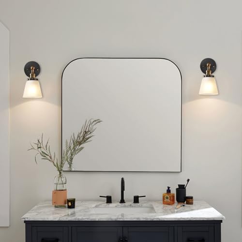 Image of 3 Pack White Glass Shade Covers, Glass Lamp Shade Replacements for Light Fixtures, 2.1 Inch Fitter Globes White Lampshades for Chandelier Bath Vanity Lights Wall Sconces Pendants