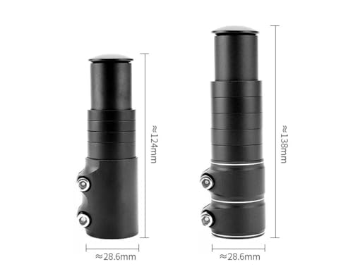 VOANZO Bike Stem Riser Road Bike Stem Raiser Adapter lncrease 10 cm Diameter 28.6 mm for Mountain Bike Road Bike - Image 2
