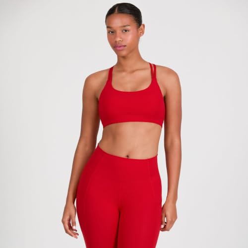 Image of YITTY Active Women's Ultraluxe Strappy Medium Impact Bra, Athleisure, 4-Way-Stretch
