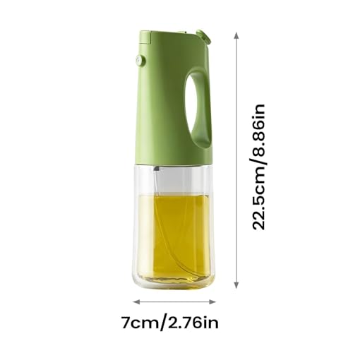 Spryskiwacz Oleju Kuchennego - 400 ml Szklany Wielokrotnego Napełniania Szczelny,Butelka z rozpylaczem oleju do Air Fryera - Do Frytkownicy Beztłuszczowej, Sałatek, Pieczenia, Smażenia, Gotowania