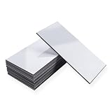 V-MOZZA 100-Piece Faux Stone Peel and Stick Backsplash Tile, Waterproof Thick PVC Stick On Subway Wall Tile for Kitchen Bathroom Laundry Room Fireplace - 3' x 6',White